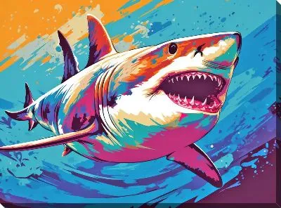 Картина маслом Арт акула №29