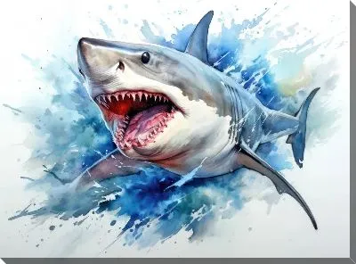 Картина маслом Арт акула №31