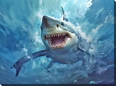 Картина маслом Арт акула №35
