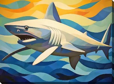 Картина маслом Арт акула №36