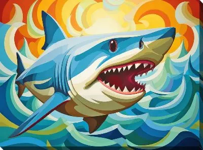 Картина маслом Арт акула №37