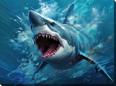Картина маслом Арт акула №40