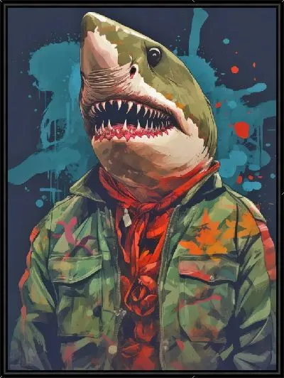 Картина Акула в камуфляже