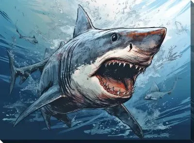 Картина маслом Арт акула №41