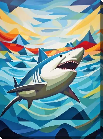 Картина маслом Арт акула №47