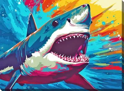 Картина маслом Арт акула №48