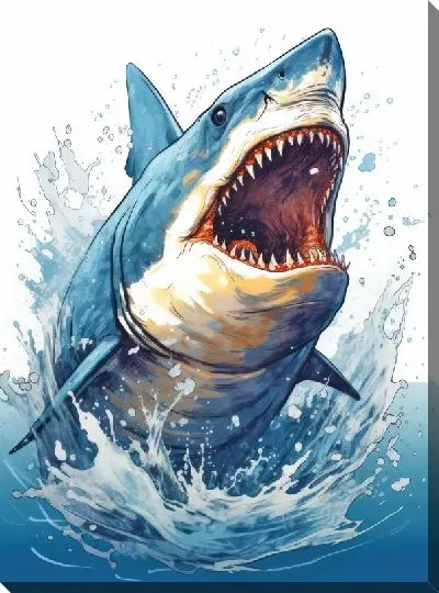 Картина маслом Арт акула №49