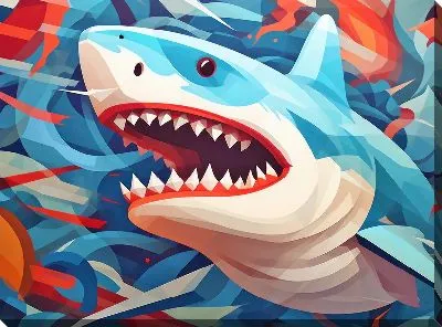 Картина маслом Арт акула №50