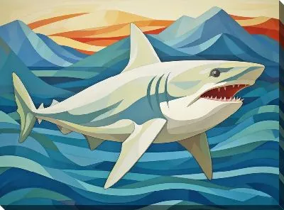 Картина маслом Арт акула №54