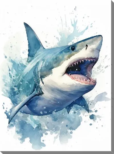 Картина маслом Арт акула №58