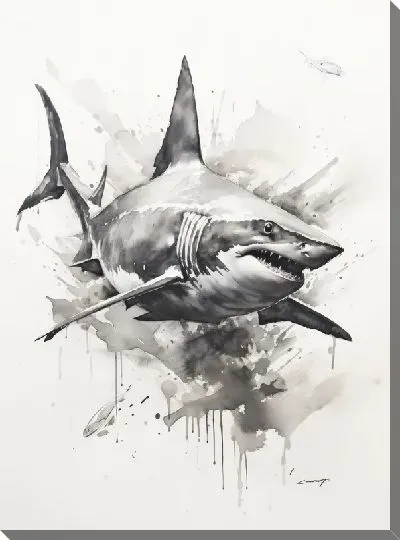 Картина маслом Арт акула №60
