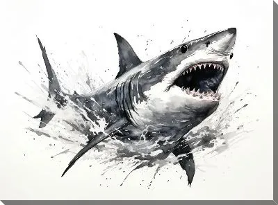 Картина маслом Арт акула №62