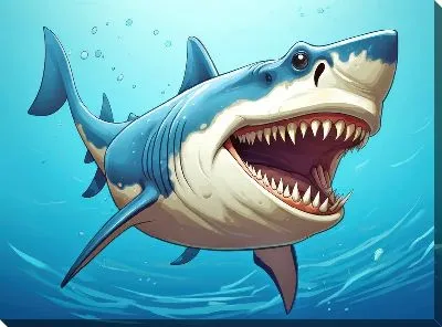 Картина маслом Арт акула №63