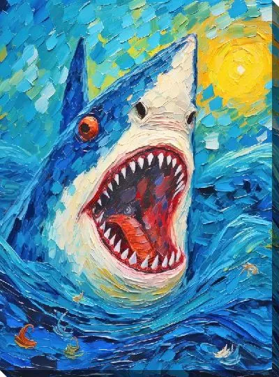 Картина маслом Арт акула №70