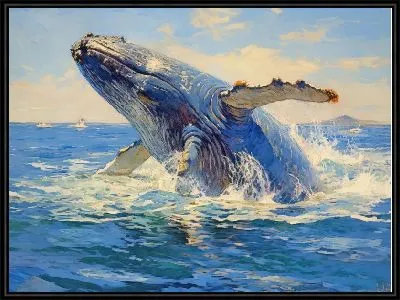 Картина Кит в стиле арт №3