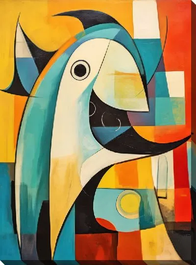 Картина маслом Кит в стиле арт №14