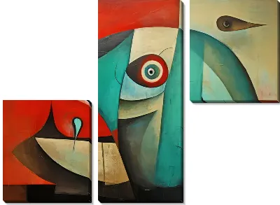 Модульная картина Кит в стиле арт №16