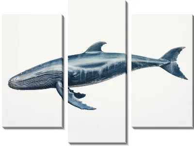 Модульная картина Кит в стиле арт №26