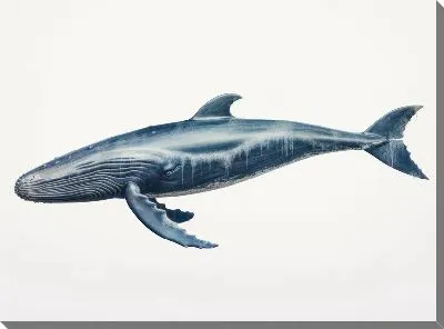 Картина маслом Кит в стиле арт №26