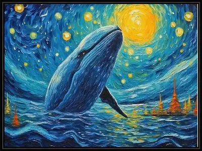 Кит в стиле арт №40