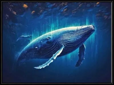 Картина Кит в стиле арт №46