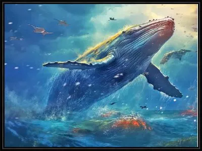 Картина Кит в стиле арт №55