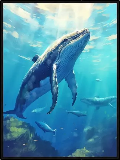 Картина Кит в стиле арт №57