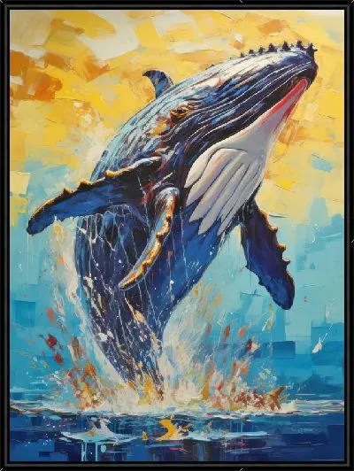 Картина Кит в стиле арт №77