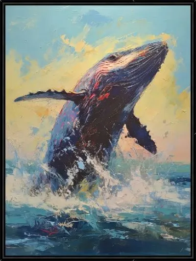 Картина Кит в стиле арт №82