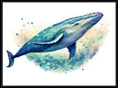 Картина Кит в стиле арт №84