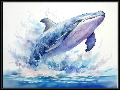 Картина Кит в стиле арт №114