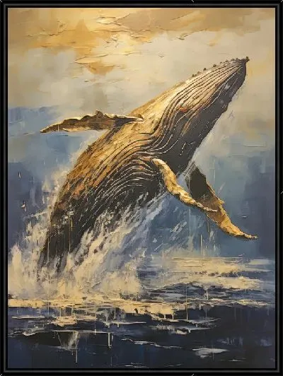 Картина Кит в стиле арт №122