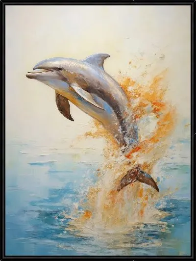 Картина Дельфин в стиле арт №15