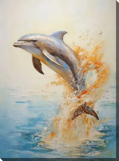 Постер Дельфин в стиле арт №15