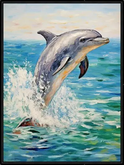 Картина Дельфин в стиле арт №23