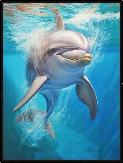 Картина Дельфин в стиле арт №59