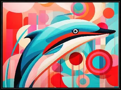 Картина Дельфин в стиле арт №66