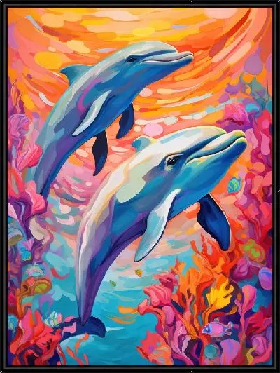 Картина Дельфин в стиле арт №95