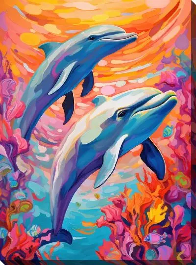 Постер Дельфин в стиле арт №95