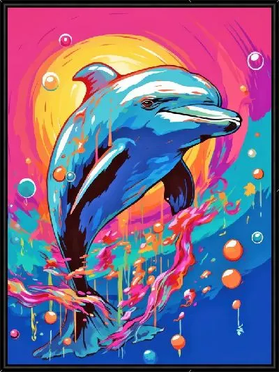 Картина Дельфин в стиле арт №106
