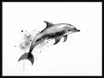 Картина Дельфин в стиле арт №116