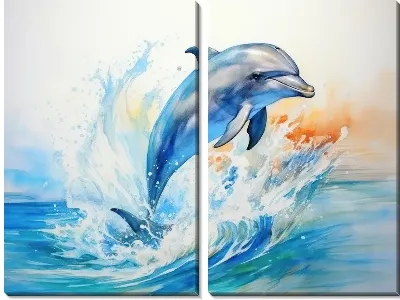 Дельфин в стиле арт №118