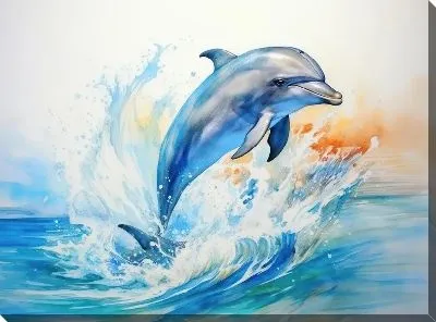 Дельфин в стиле арт №118