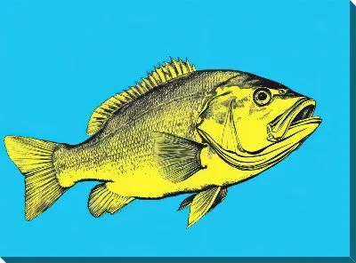 Картина маслом Рыба в стиле поп-арт №5