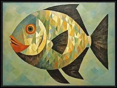 Рыба в стиле кубизма