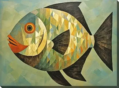 Рыба в стиле кубизма