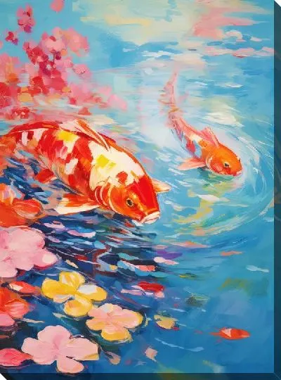 Картина маслом Рыбы в стиле арт №10