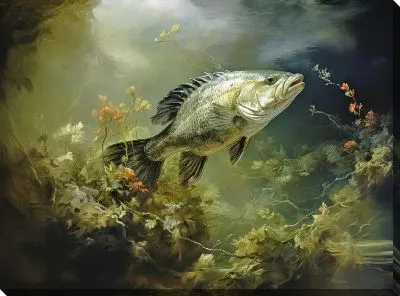Картина маслом Хищная рыба