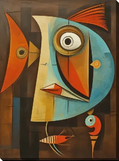 Картина маслом Рыбы в стиле арт №30