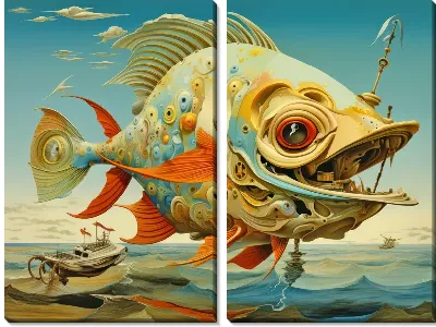 Рыба в стиле сюрреализма №12